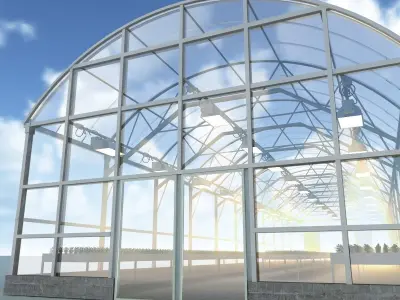 Greenhouse solar 3D model