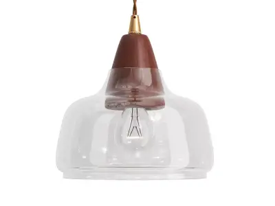 BENITO pendant light with glass shade 3D model