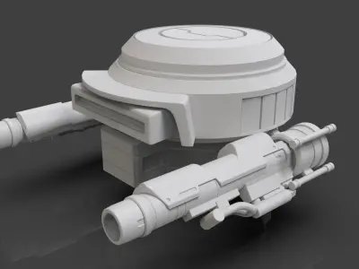 Sci-Fi Drone - 1 - Untextured 3D model