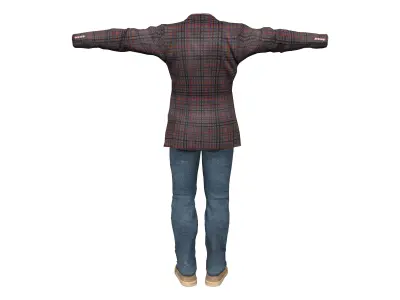 Sweatshirt Full Outfit Low-poly 3D model