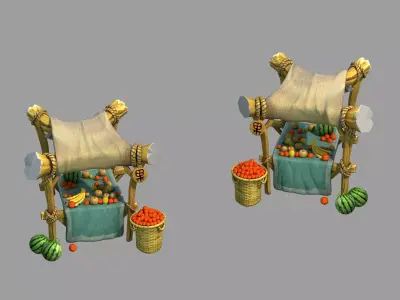 City - Premium Fruit Stand 3D model