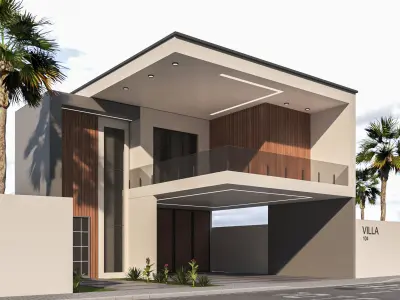 Villa house design duplex 104 3D model