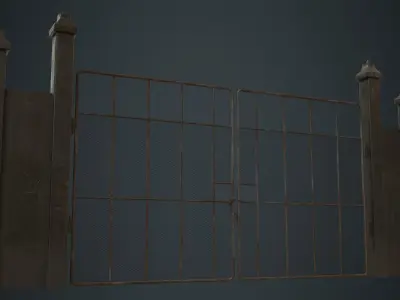 Gate 2B Low-poly 3D model