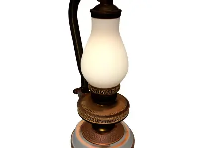 Ornate Vintage Table Lamp Low-poly 3D model