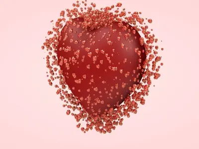 Lovely Hearts 3D model