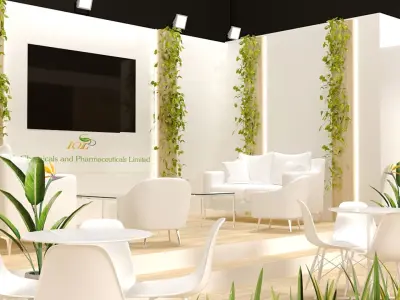 Exhibition booth design 3sides opened 3D model