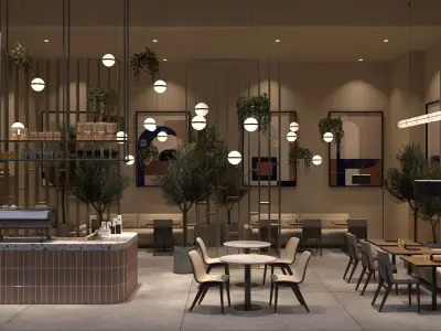 Interior Scene 09 - Cafe Italiano 3D model