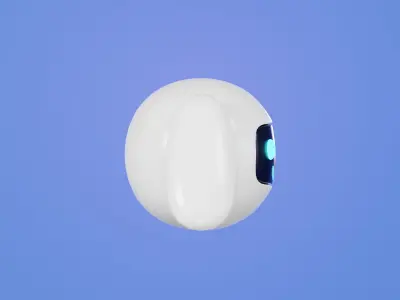 Auto bot series No1 Minimal stylized Low-poly 3D model