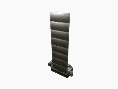 Satellite B06 Black Steel - SciFi Space Design Low-poly 3D model