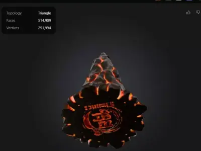 modular volcanic spire 3D model