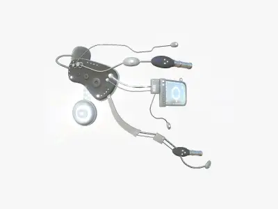 SciFi Glasses E08 Gray White - Character Design Fashion Low-poly 3D model