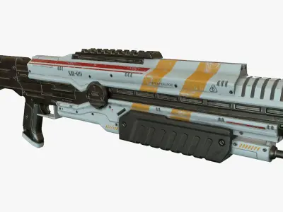 Sci Fi Shotgun Low-poly 3D model