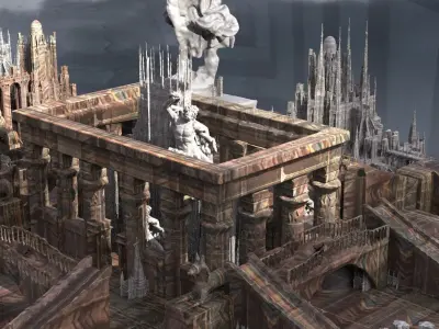 Holy trinity Temple of Enlightenment 3D model