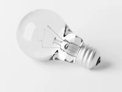 Tungsten bulb Low-poly 3D model