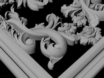 dekor ornate gold letter 3D model