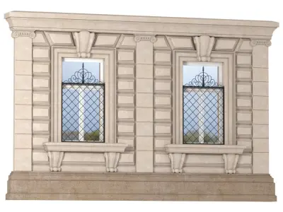 Classic rusticated facad 3D model