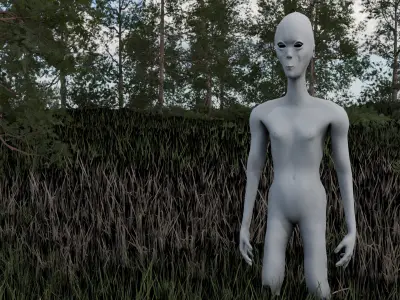 Alien Hybrid Low-poly 3D model