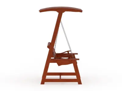 Wooden Swing Chair 003 3D model