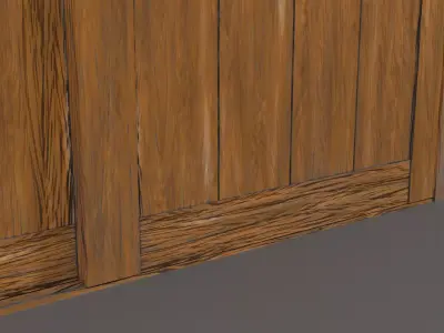 Japanese Slide Door Low-poly 3D model