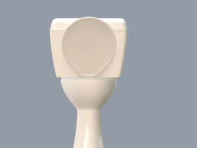 toilet bathroom houseware Low-poly 3D model