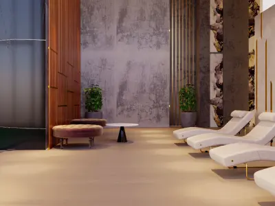 indoor swimming pool 3D model