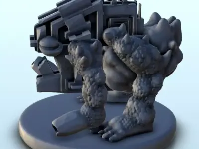 Robot alien with organic parts 5 - Future Sci-Fi SF Post apocaly 3D print model