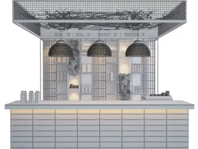 Coffee bar 3D model