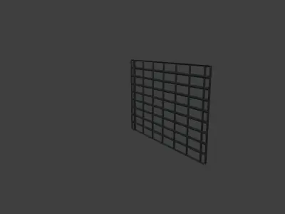 Drain grid of squares Low-poly 3D model