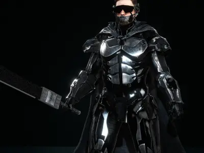 Sci Fi Assassin Character Low-poly 3D model