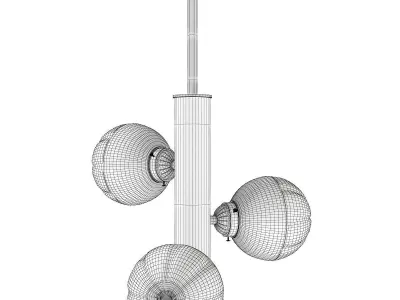 Flower Bud Chandelier Low-poly 3D model