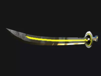 SCI - FI Katana Gameready Low-poly 3D model