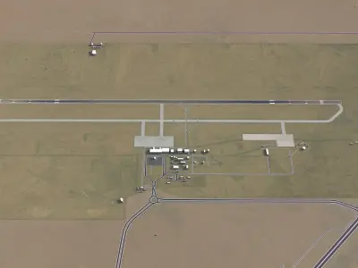 Hafar Al Batin Airport Low-poly 3D model