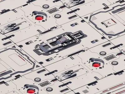 Mech Warrior Hard Surface Kitbash 6 of 20 3D model