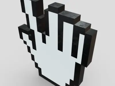 Cursor Hand 2 Low-poly 3D model