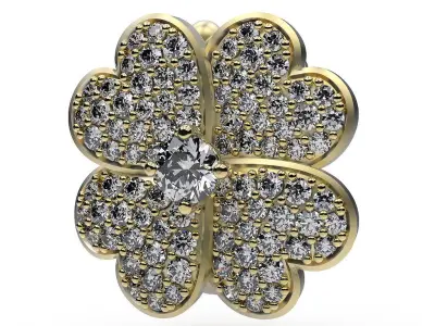 Earrings Clover 3D print model