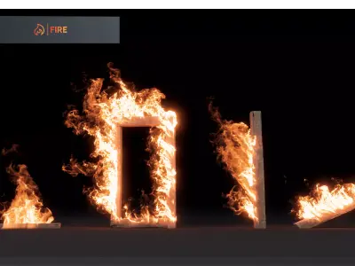 3D Fire Collection door on 3D model