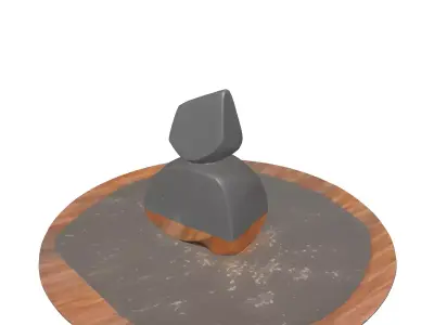 Abstract Stone Stacked Balance Decor Low-poly 3D model