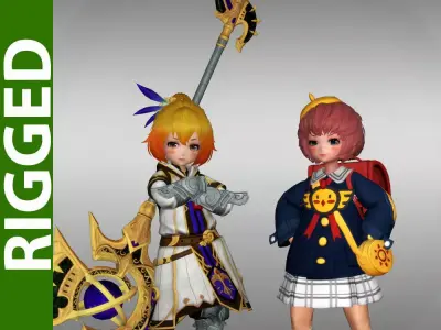 Rito 3D Rigged model  3D model