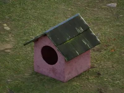 Birdhouse Low-poly 3D model