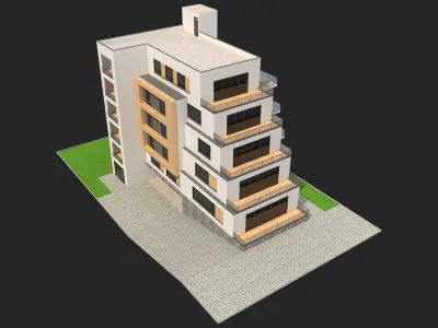Apartment Building 20 3D model