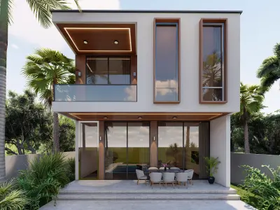 Minimal Modern villa Sketchup Lumion11  3D model