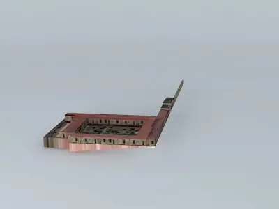 Puerta Carlos III and the House of Batista Santo Domingo Domi... Free 3D model