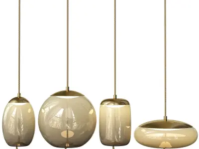 Knot Small Amber Glass 3D model