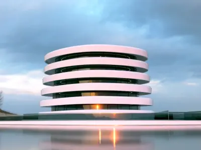 Futuristic Building Concept V2-01 3D model