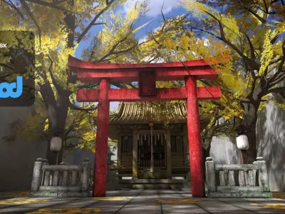 Japanese Small Shrine Temple 0002 3D model