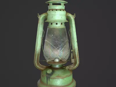 Oil Lantern PBR Low-poly Low-poly 3D model