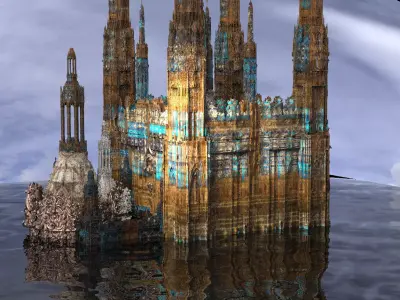  Fantasy Palace Indian Temples  designs  3D model