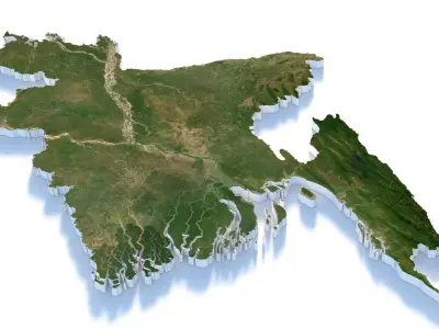Bangladesh Country Terrain 3D model