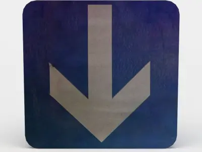 Sign arrow Low-poly 3D model