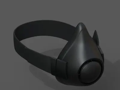 Gas mask isolated protection scifi fantasy futuristic  Low-poly 3D model
